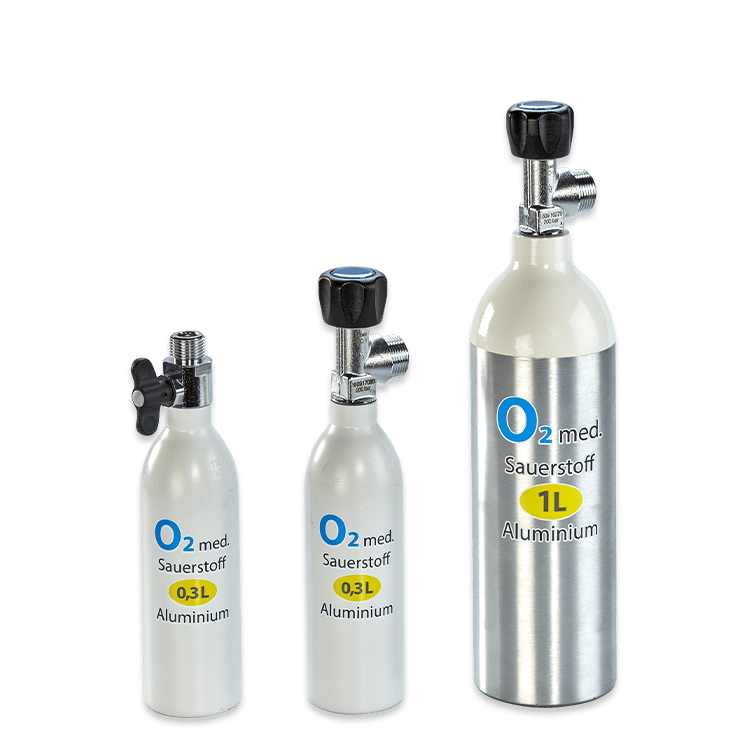 Druckgasflasche Aluminium 0,3L und 1,0L